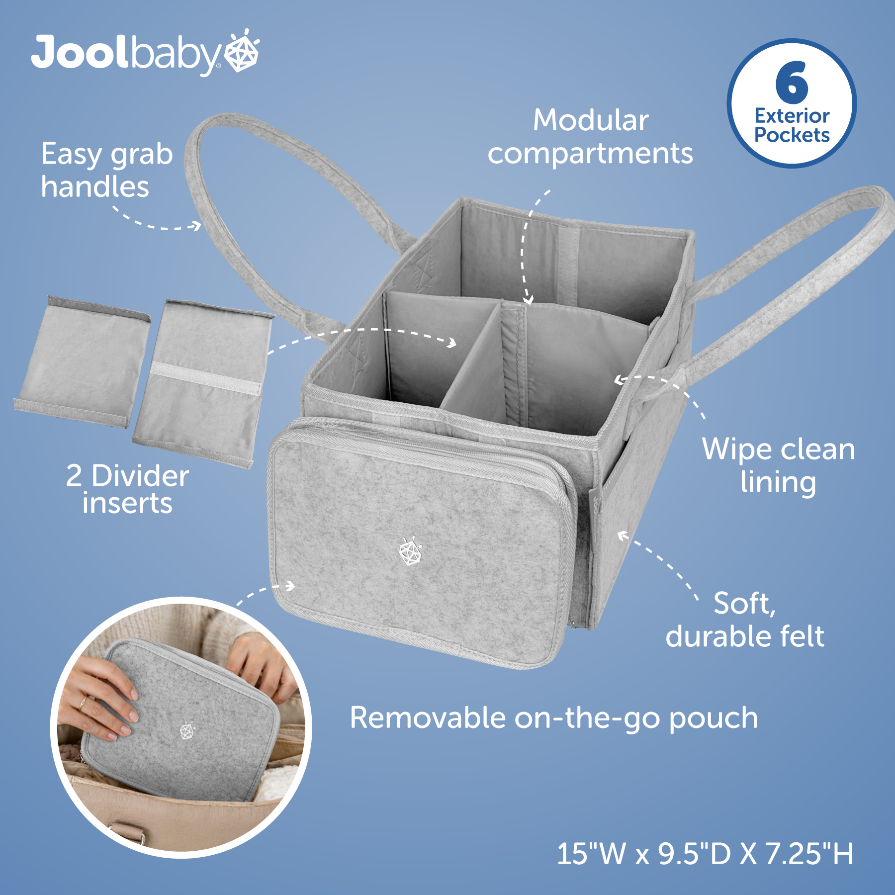Jool Baby Tag-Along Diaper Caddy Organizer photo 4