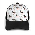 thumbnail image 3 of Naloa Dachshund On A Skateboard Adult adjustable Print Baseball Hat, Patchwork curved brim baseball capfor Men and Women, One Size, 3 of 5