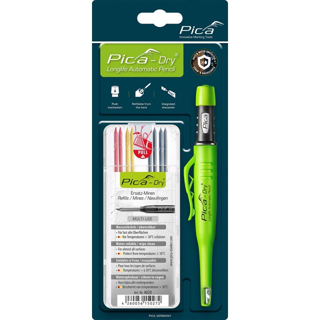 Kit de marcadores Pica 30402 con funda de plomo 4020 con 8 cables solubles en agua