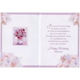 thumbnail image 2 of Designer Greetings Pink, Red Flowers in Vase Watercolor with Foil Frame Sweetheart Birthday Card, 2 of 2
