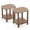 brown, variant on ENYLAY Adirondack Small Outdoor Side Table , Weatherproof HDPE Patio End Table with 2-Tier Storage for Firepit, Balcony, Garden, Poolside or Bathroom (Black, Set of 1)