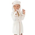 thumbnail image 1 of Premium Toddler Robe For Babies And Kids - Bamboo Rayon With Hood - Girls & Boys (2-3T White), 1 of 4