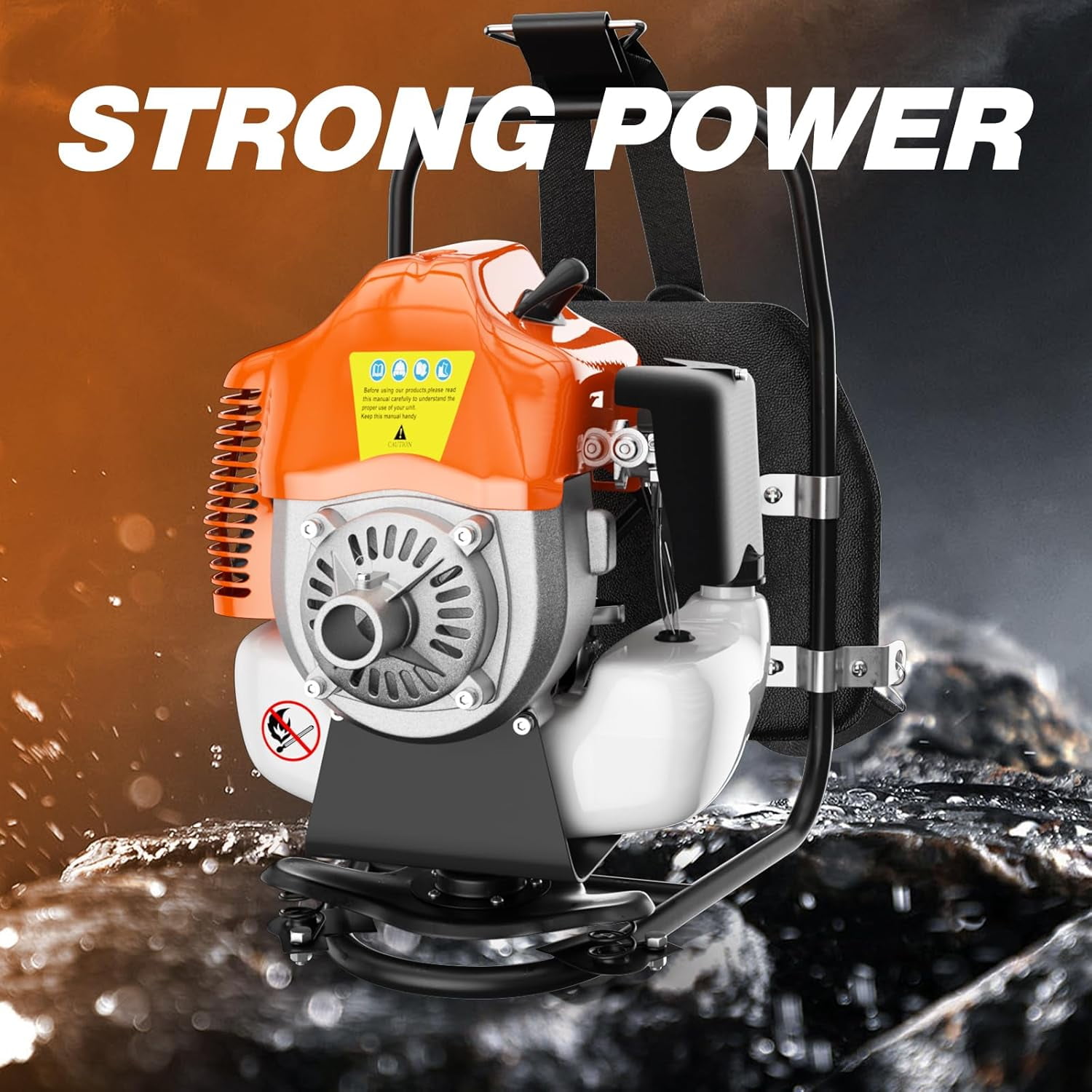 EAYSG 6 in 1 52cc Brush Weed Cutter Petrol Hedge Trimmer Grass Pruner Chainsaw Trimmer with Four Mowing Heads for Gardening Care