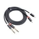 thumbnail image 2 of Cable de audio RCA doble de 1/4 a 6,35 mm, macho a macho, cable convertidor de audio 3M, 2 of 9