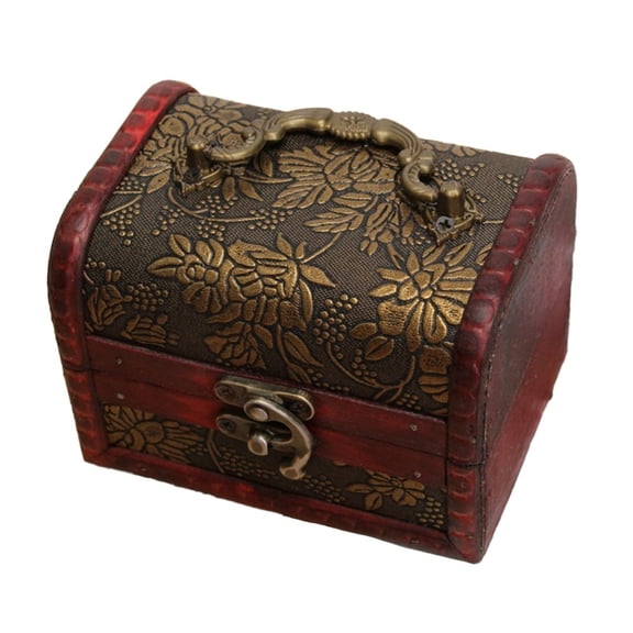 Vintage Wooden Storage Box Jewelry Box Creative Home Decoration Box C