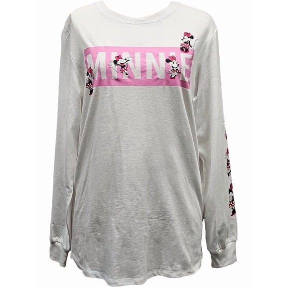 Disney Minnie Block Adult Long Sleeve Tee, S-2XL (Women's)