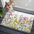 thumbnail image 3 of Area Rug 2 x 3 Ft, Spring Floral Indoor Accent Bathroom Rugs for Kitchen/Laundry Room, Watercolor Flower Eucalyptus Leaves Botanical Washable Non-Slip Runner Floor Mat for Entryway, Living Room, 3 of 8