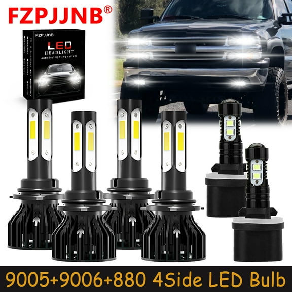 FZPJJNB for Chevy Silverado 1999-2002 Chevy Tahoe 2001-2006 Led Headlights Bulb High Low Beam Fog Light,9005 9006 880,K9,C01