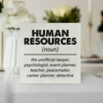 thumbnail image 5 of Zomyto 5"x5" Rustic Style Human Resources Box Sign Wood Desk Sign Decor HR Wooden Block Plaque Box Sign Home Office, 5 of 7