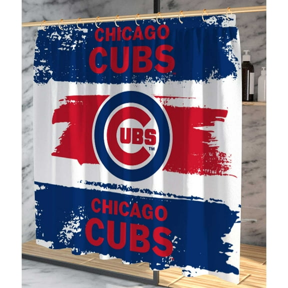 Pegasus Chicago Cubs Shower Curtain & Bath Mat Set