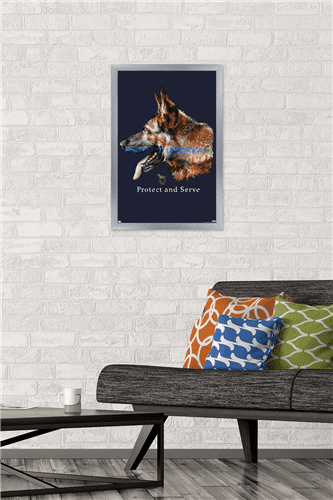 Jim Baldwin - Protect & Serve Wall Poster, 14.725" x 22.375" Framed