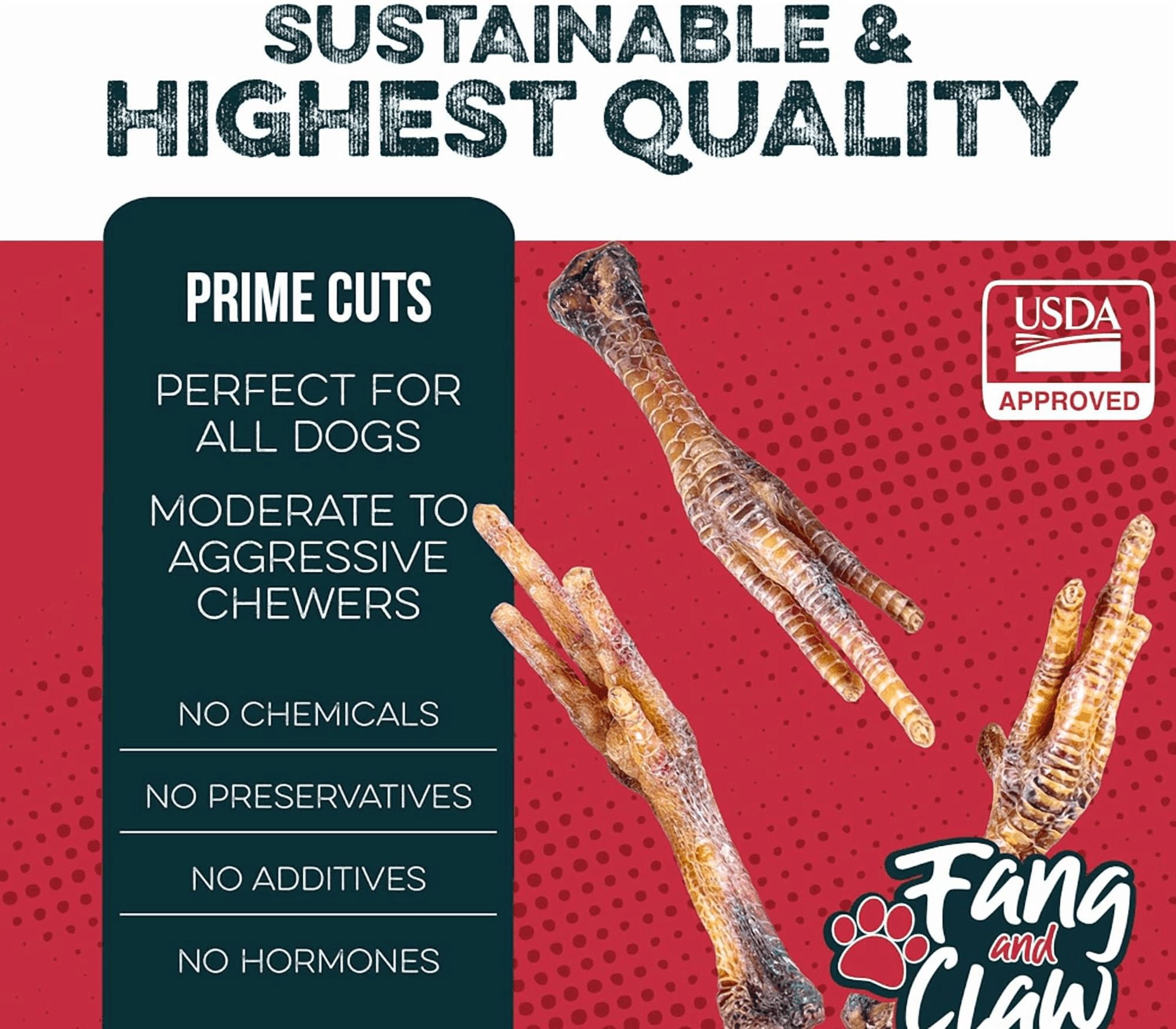Natural Chicken Feet for Dogs, Treats – 75 Count Pack – Single Ingredient, All‑Natural, Air‑Dried Chicken Feet Chews, High Protein, Low Calorie, Digestible, Hip & Joint Support