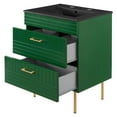 thumbnail image 5 of Sink Vanity Cabinet, Green Black, Ceramic, Wood, Modern Contemporary, Hotel Bedroom Bathroom Master Suite Guest, 5 of 9