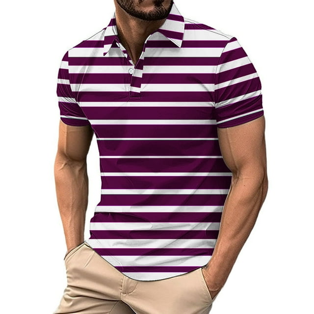 Birdeem Chemises pour Hommes Chemise Décontractée Mode Affaires Manches Courtes Imprimée Haut Athlétique avec Col