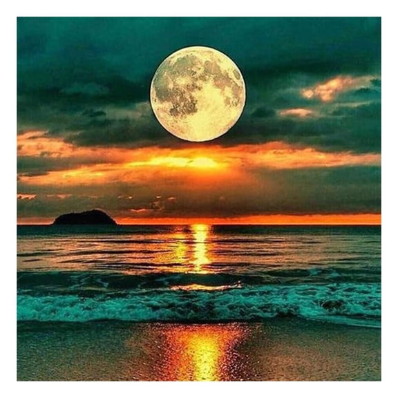 DIY Diamond Art Painting Kit Full Drill Dreamy Landscape for Adults, Stress Relief Craft & Home Wall Decor 11.7" 15.6"