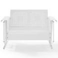 thumbnail image 3 of Afuera Living Metal Gliding Patio Loveseat w/ Rocking Mechanism in White, 3 of 7