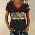 thumbnail image 2 of MEICHEN Women's 250Th Anniversary Print V Neck T Shirt 250Th Anniversary Tshirt Patriotic Tee, 2 of 7
