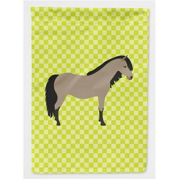 Caroline's Treasures BB7736GF Welsh Pony Horse Green Flag Garden Size , Small, multicolor
