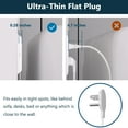 thumbnail image 3 of Outlet Cover Extension Cord 6 Feet, Ultra-Thin Outlet Concealer with Flat Plug Power Strip 5 AC Outlets, Childproof Flat Extension Cord Outlet Cover, 1875W for Kitchen, Home, Office, 3 of 7