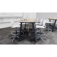 thumbnail image 5 of KFI Studios Midtown 6' x 3' Pub Table Set, Studio Teak , 4 Periwinkle KOOL Stools, 5 of 5