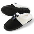 thumbnail image 4 of Women’s Soft & Cozy Memory Foam Plush Slippers with Ribbon Bow and Non-Slip Rubber Sole – Indoor Outdoor Spa House Shoes, 4 of 8