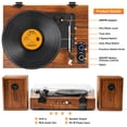 thumbnail image 4 of Tocadiscos de vinilo TANLANIN Vintage de 3 velocidades con altavoces, 4 of 8