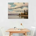 thumbnail image 2 of ONETECH Wall Art - Abstract Cloud Painting - Sky Wall Art - Grey White Painting - Blue Painting On Canvas - Wall Painting For Living Room 20\x16\, 2 of 4