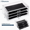 thumbnail image 6 of Sea Team Clear Makeup Organizer with Drawers, Acrylic Plastic Cosmetic Display Case, Jewelry Storage Box, Holder for Dresser, Bathroom, Vanity, Countertop (3 Middle Drawers), 6 of 6