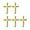 Narrow face-Gold-color, variant on 5pcs Crucifix Shaped Brooch Metal Badge Trendy Gold/Silver Tone Corsage Pins Fashion Unisex Accessory for Daily Wear