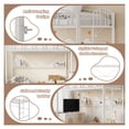 thumbnail image 5 of Twin Size Metal Loft Bed with Safety Guardrail - Heavy Duty Space Saving Design, 400lb Capacity, No Box Spring Needed, for Adults, 5 of 9