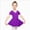 A36-Dark Purple, variant on Girls Short Sleeve Dance Leotard with Skirt and Ruched V-Neck,Ballet Bodysuit
