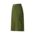 thumbnail image 3 of Qiylii Cargo Skirt for Women with Pockets Vintage Low Rise Drawstring Long Pleated Skirt Asymmetrical Split Midi Skirt Streetwear, 3 of 9