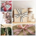 thumbnail image 5 of Nvzi 2 rollos de cinta navideña de 10 yardas, cinta de tela para envolver regalos, decoración de árboles de Navidad, decoraciones navideñas para el hogar y exteriores, estilo A, 5 of 5