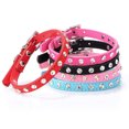 thumbnail image 5 of El collar de perro de cuero de PU es adecuado para perros pequeños, collar de perro pequeño ajustable con diamantes de imitación, 5 of 5