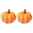 thumbnail image 4 of 4Pcs Artificial Orange Pumpkins, 3.1 Inch Lifelike Faux Gradient Pumpkin Decor, Reusable Thanksgiving Autumn Harvest Table Mantel Centerpiece Ornaments, 4 of 5