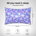 thumbnail image 2 of Satin Pillowcase For Hair And Skin, Pink Blue Skull Daisy Soft And Cooling Similar To Silk Pillow Cases Standard Size 20x30 Inches, Pillow Covers With Hidden Zipper, Gifts For Women Men, 2 of 8