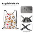 thumbnail image 6 of Easygdp Fast Food Drawstring Backpack, Beach Sackpack, Travel Sackpack Lightweight for Sports, Gym, Travel, Swimming - Medium, 6 of 9
