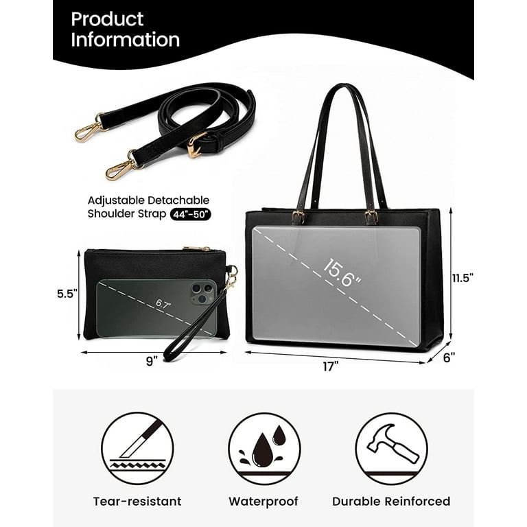 Borsa Donna LOVEVOOK - Tote Bag Lavoro Università Porta PC 42x28cm - Foto 6