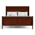 thumbnail image 2 of Furniture of America Arabella Wood Sleigh Queen Panel Bed in Cherry, 2 of 12
