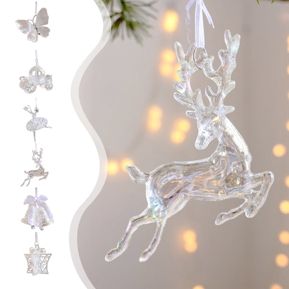 MXTPOV Exquisite Christmas Decorations for Christmas Tree, Dazzling Clear Butterfly Ornaments Hanging for Party Car Home Decor