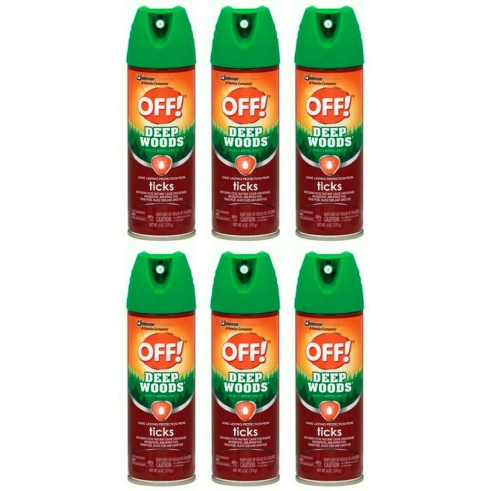 OFF! Deep Woods Insect Repellent V Ticks Aerosol 6 Oz6 Pack Walmart