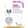 thumbnail image 4 of Just Being Cute Panda Necklace for Women, Hypoallergenic 925 Real Sterling Silver Pendant Necklaces Shiny CZ Birthday Mothers Day Jewelry Gifts Her Wife Mom To My Love, 4 of 9