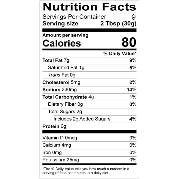 Bookbinders Traditional Tartar Sauce, 9.5 Oz, 9 Count