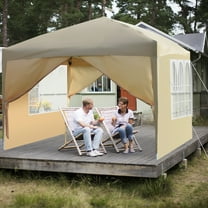 iTopRoad Pop up Canopy Tent Outdoor Folding Patio Gazebo Shade 10'x10' Yellow