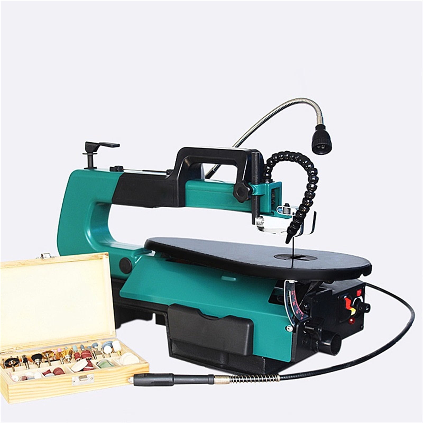 120W Jig Saw DIY Scroll Saw For Wood Cutting Depth 50mm Saws (Free 10Pcs Blades), Speed Adjustable Cutting Machine ,Heavy Duty Build