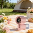 thumbnail image 4 of Portable Mist Fan USB Rechargeable Handheld Cooling Fan With Spray Humidifier 5 Speed Settings And Foldable Design, Quiet Strong Airflow, For Travel Office Outdoor Home, 4 of 7