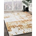 thumbnail image 3 of Ahgly Tapis de Zone Rond Industriel Moderne Lavable en Machine, Blanc Cendré Beige, 5 Pieds Rond, 3 of 7