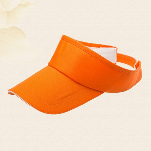 HEALEEP 1Set Sun Visors Adjustable Sports Visor Hat Cotton Orange Uv Protection For Men Women Travel Exercises