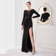 thumbnail image 2 of Elegante vestido de noche de cola de pez Aura Queen con lentejuelas y manga larga para banquete, 2 of 5