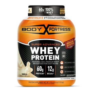Body Fortress Super Advanced Whey Protein, Vanilla, 3.9 lb (1,769 g)